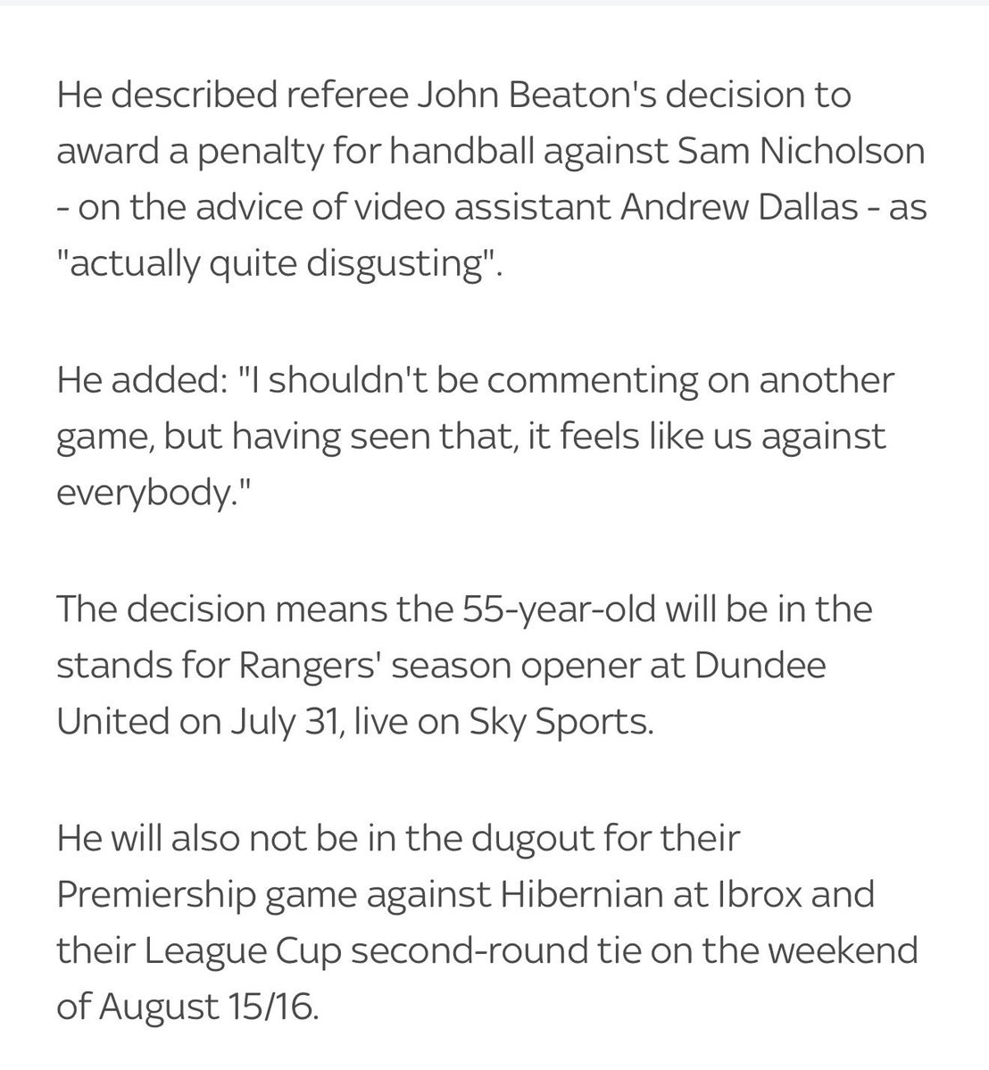 Empire1872's tweet photo. Same rule breached 

Two completely different outcomes 

As usual, one rule for Celtic and the rest of us need to be punished more. https://t.co/8bQ4JOjOel