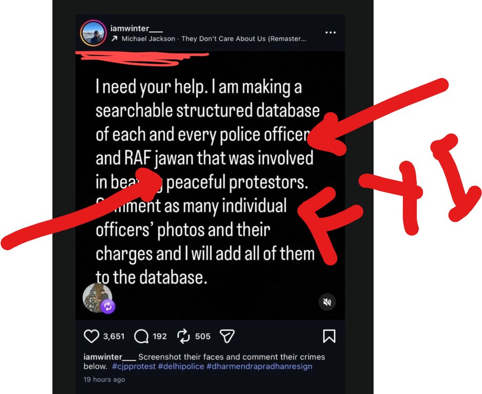 LevinaNeythiri's tweet photo. Tagging the @DelhiPolice 
@HMOIndia 
@CellDelhi 

Pls check this.

Seems they r planning to target the policemen invlved in the portests. https://t.co/Lidb8qADIJ
