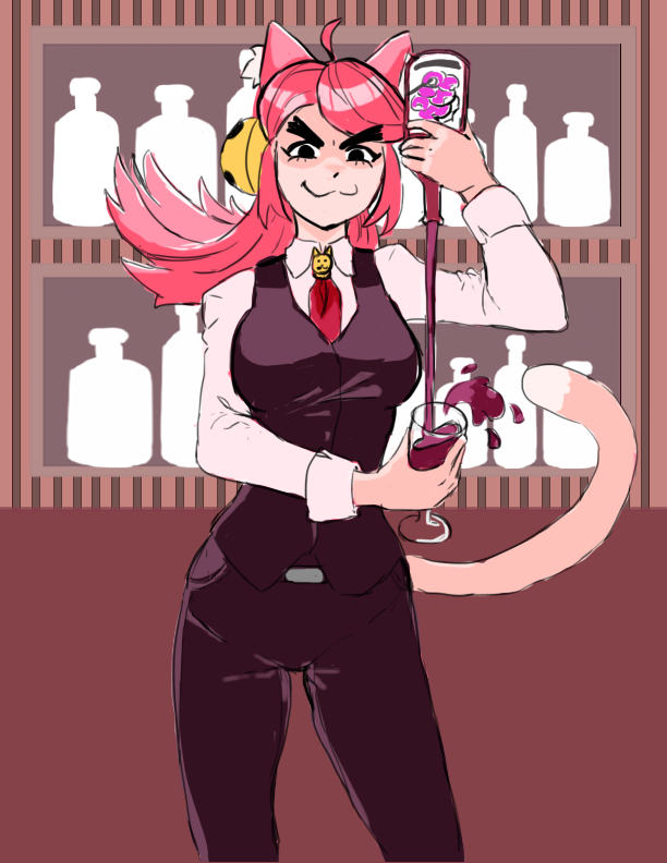 Kuraido_manniac's tweet photo. Bottoms up!

#deltarune #mewmew https://t.co/rcUTjFPDQU