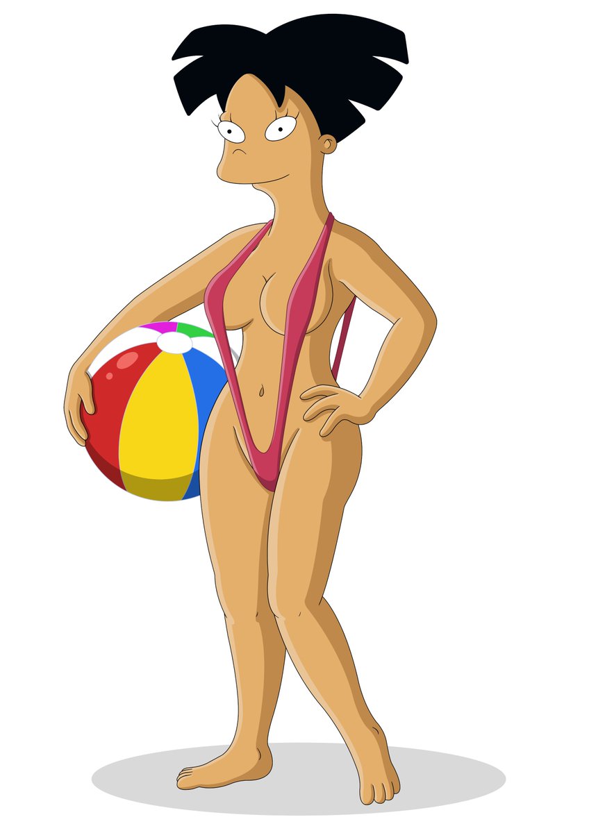 SpiderMatt2's tweet photo. Amy Wong in a Sling Swimsuit #futurama https://t.co/1lnYMcAsOt