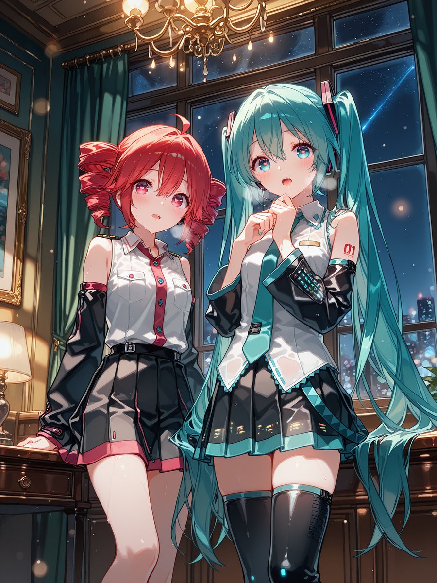 SfwSam's tweet photo. Hatsune Miku x Kasane Teto 初音ミク &amp; 重音テト
#vocaloid https://t.co/Ig0kW8gnTW