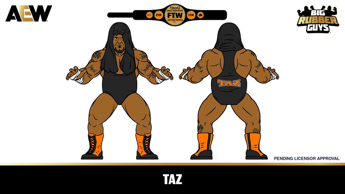 CollectMajor's tweet photo. The Icons division of @AEW Big Rubber Guys will see 2 versions of @OfficialTAZ!

Keep an eye out for release details!

Watch all reveals now at https://t.co/6BX0CxjpmJ

#CollectMajor
#ScratchThatFigureItch https://t.co/2fmYEDetU3