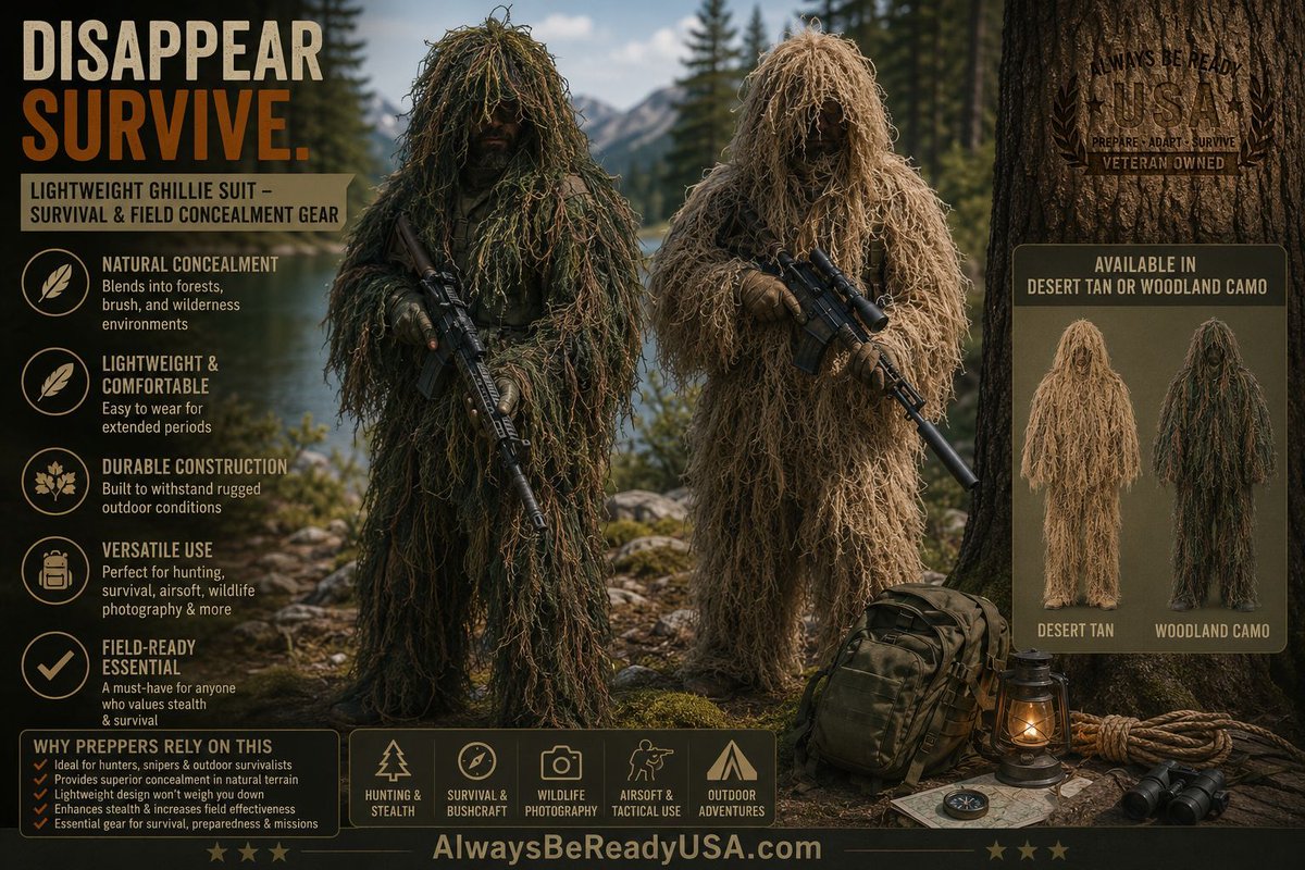 Stay unseen without sacrificing mobility. The Lightweight Ghillie