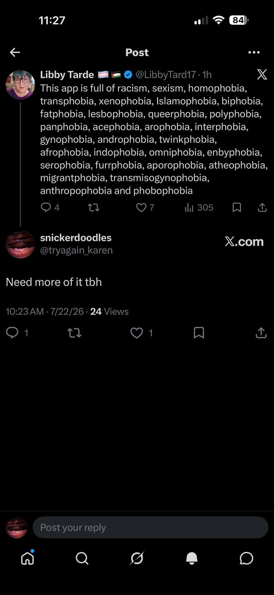 tryagain_karen's tweet photo. @LibbyTard17 Whoever decided to comment, probably something stupid, just know I can’t see it😂 https://t.co/SfJxpBrJ3P