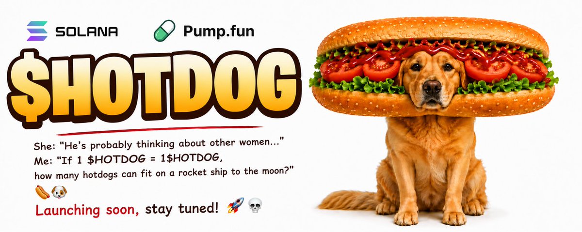 only_hotdog's tweet photo. We don't need fancy roadmaps, we just need a grill, a dream, and the wildest community in crypto 🌭🐶

$HOTDOG loading... ⌛

Drop a 🌭 in the replies if you’re holding a spot in the TG! https://t.co/2yLm5VM33e