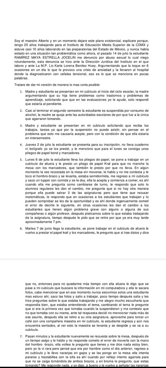 erickramonh's tweet photo. Profesor del @IEMS_CDMX se va a desvivir (disculpen el término, pero la censura...) por lo que considera una acusación falsa de abuso sexual de una estudiante.

@ClaraBrugadaM https://t.co/LutYkKR10u