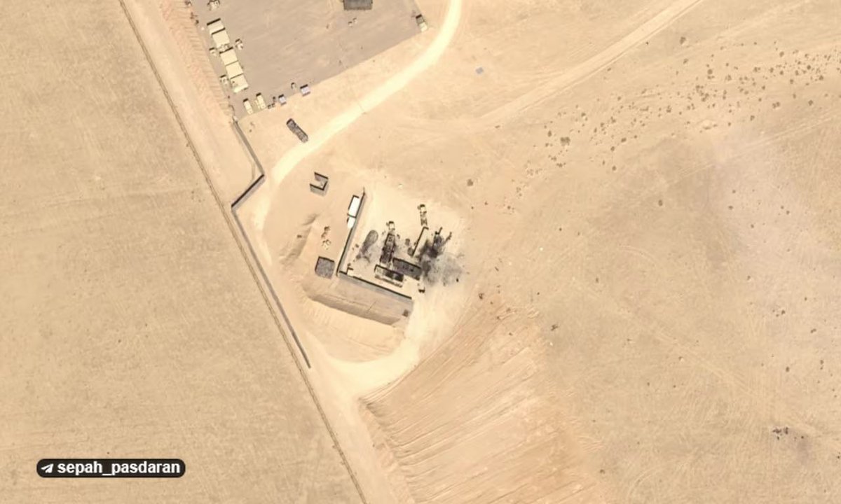 imetatronink's tweet photo. ‼️ Within a few days in early March, Iran eviscerated US air defenses in the Persian Gulf region.

The US reconstituted those air defenses during the ceasefire, and now, within just a few days in July, Iran has again methodically destroyed them.

The world watches in wonder. https://t.co/CysS3hAtaz