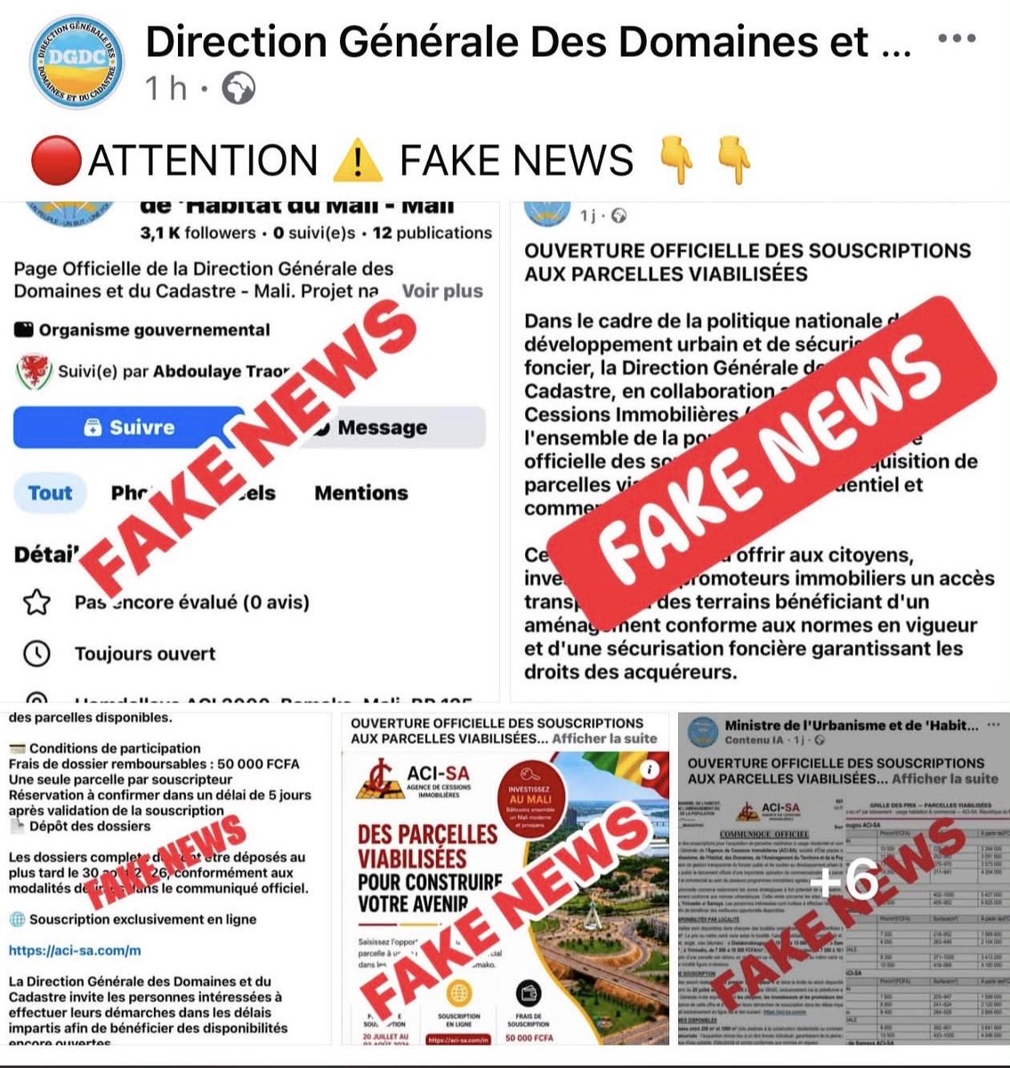 ACIAgence's tweet photo. ATTENTION FAKE NEWS https://t.co/V4i728gofm