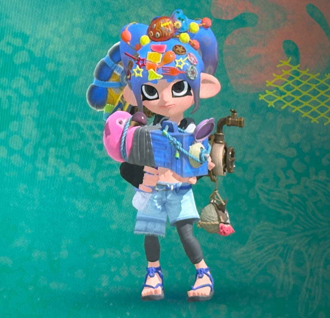 0202_erieri's tweet photo. スプラトゥーンレイダース楽しい。地雷ちゃんみたいな髪型にした🐙 https://t.co/KM0iLSxhpT