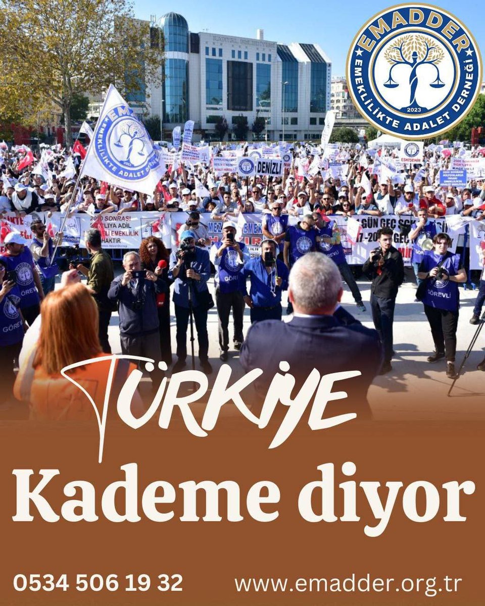 EMADisa229055's tweet photo. Alın terimizin, ödediğimiz primlerin hakkını istiyoruz. Ne bir gün fazla ne bir gün eksik; adil ve kademeli bir emeklilik takvimi istiyoruz! ✍️
@EmadDernegi #TürkiyeKademeDiyor https://t.co/Ny7JLn1DNj