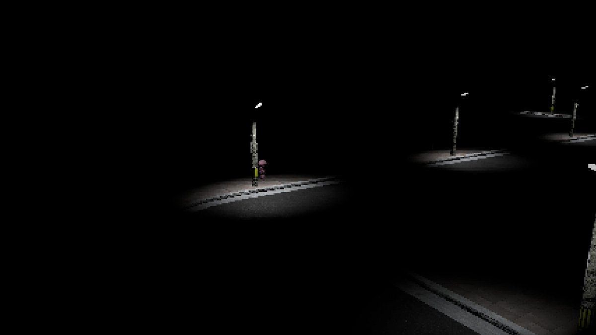 fmfmgames's tweet photo. 「不安ごと」プロモーション、シナリオ「追跡者」の紹介です。

0時過ぎたある夜、街灯の下でうずくまる「頭の異様に大きい何か」と目が合ってしまった。
逃げても次の街灯、その次の街灯にも現れた。
部屋に逃げ帰り、鍵を閉めたのも束の間、呼び鈴が鳴らされた。

#ゲーム制作 #indiegame https://t.co/wyCQD738U2