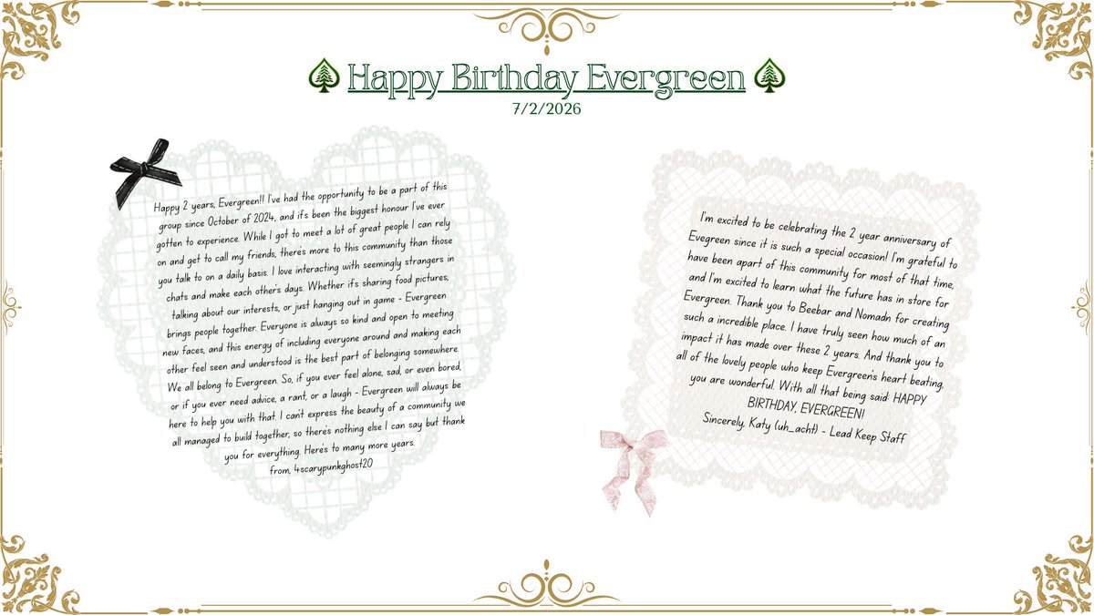 EvergreenRBLX_'s tweet photo. 🎉 | Recently we celebrated the two-year anniversary of Evergreen’s release! We continue to thank each and every one of you for the love and support you've given to our community. 🌲🥂 https://t.co/IeVNnSd1zF