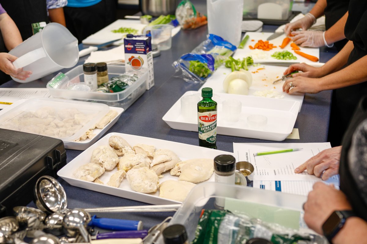 IADeptofEd's tweet photo. School nutrition professionals from across Iowa recently strengthened their skills in recipe standardization during the Iowa Department of Education's Recipe Standardization Training for School Meals.

Participants explored how standardized recipes help schools serve nutritious, high-quality meals that consistently meet USDA requirements while improving food safety, reducing waste and managing costs. Through hands-on activities, attendees learned how to calculate recipe meal pattern crediting, conduct nutrient analysis, evaluate recipes through student taste tests and scale recipes for large school meal programs.

These trainings help Iowa's school nutrition teams be better equipped to serve meals that are healthy, consistent and appealing to students every day.