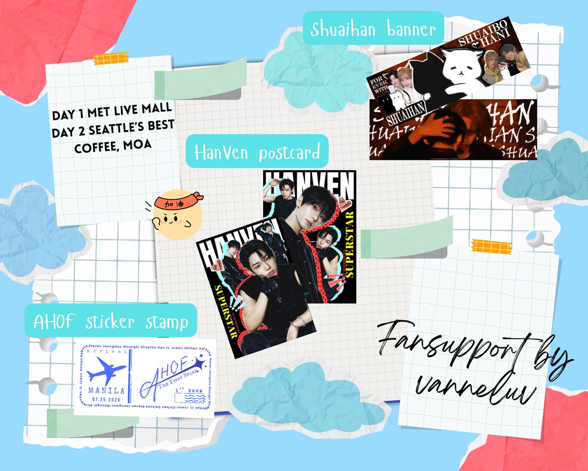 vnns_aea's tweet photo. 2026 AHOF The First Spark in Manila🤍 
| fan supports by vanneluv

🤍🩵Stickers, Postcard and Banner🩵🤍

🗓️ July 25-26, 2026
🏙️ Met Live Mall (D1); Seattle’s Best Coffee, MOA (D2)
❤️ 1:1 only
🖤 super limited qty

#AHOF   #아홉  
#THE_FIRST_SPARK_IN_MANILA https://t.co/eDK0GKVBdo