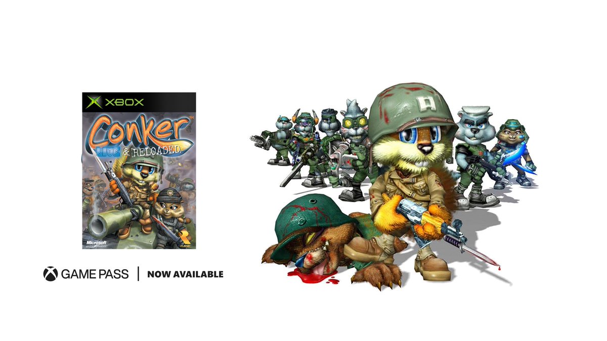 klobrille's tweet photo. Conker: Live and Reloaded is now available with Xbox Game Pass.

Yes, really. It happened 🥹

https://t.co/T8cYNLOgQQ https://t.co/rHawBBaYw7