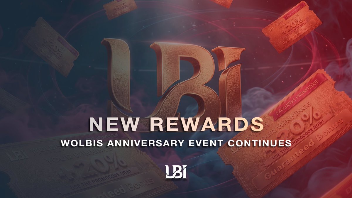 WolbisCompany's tweet photo. 🎈 Wolbis Anniversary Event - New Rewards Added!

Our anniversary celebration is in full swing, and new awards are waiting for you! 🎁

Read more here: https://t.co/16WzDOM7bE

#Wolbis #WolbisLBI #WolbisNews #WolbisEvent #Event #Anniversary https://t.co/y81C477EFQ