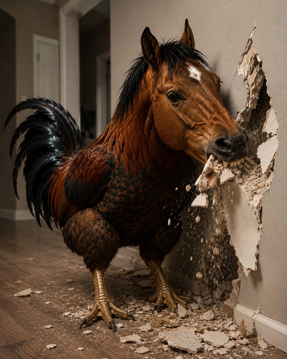 HorseCockSOL's tweet photo. Day 2 living with the specimen.

It ate my fucking drywall.

Vet says this is “normal.” https://t.co/kY0COWVFCX
