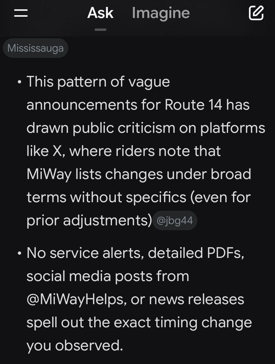 jbg44's tweet photo. π see pinned post π
#MississaugaFail #MediaFail #MiWayFail #NeedTransparency #ScheduledAdjustment #MississaugaTransitFail #TaxpayerFunded #HoldThemAccountable
#Route14 #Route14A #Clarkson #LornePark #PortCredit #MississaugaWard1 #MississaugaWard2
π see pinned post π https://t.co/X4pOF0a2gQ
