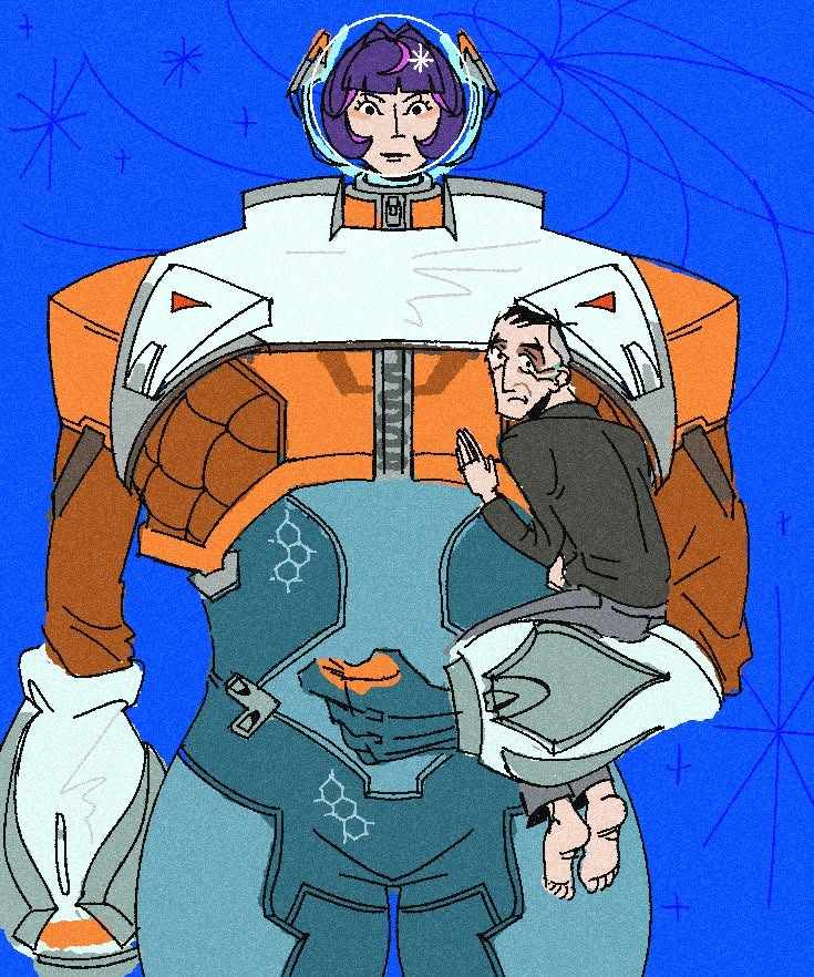 asi_sp7766's tweet photo. Overwatch agents engaged Talon in a massive battle. During the chaos, Juno found Sigma and brought him with her to her home planet, where they fought together to save her homeland🥰🥰🥰
#overwatch https://t.co/237EvAkBOx