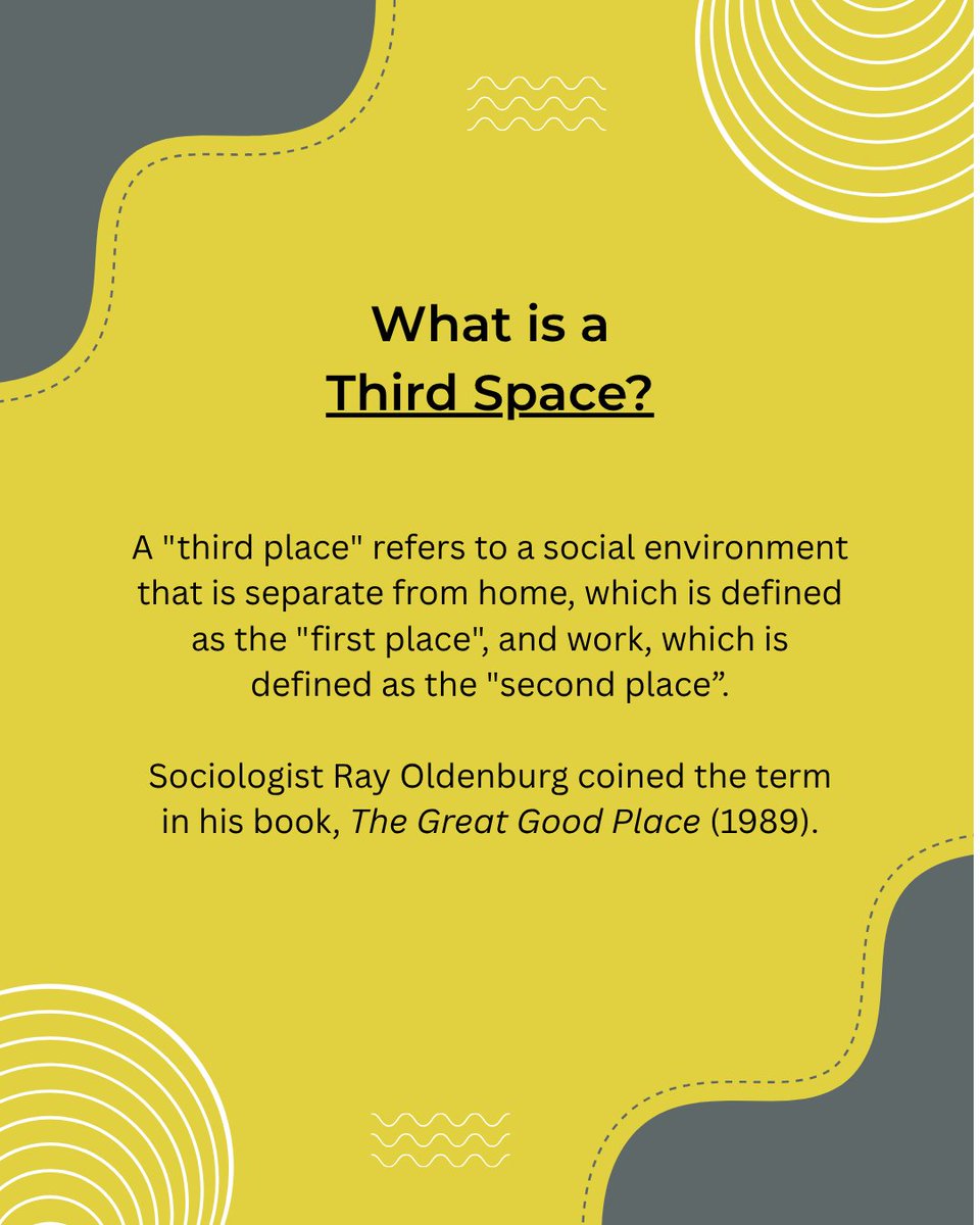 kNEWjoy_org's tweet photo. KNEWjoy's guide 📒 to Third Spaces in the Detroit and Ann Arbor areas, is framed around sociologist Ray Oldenburg's concept that such spaces support mental health, reduce isolation, and foster community 🤝 

View and download the full document at 🔗https://t.co/n2TxorRyO0🔗 https://t.co/BtFVkORFHL