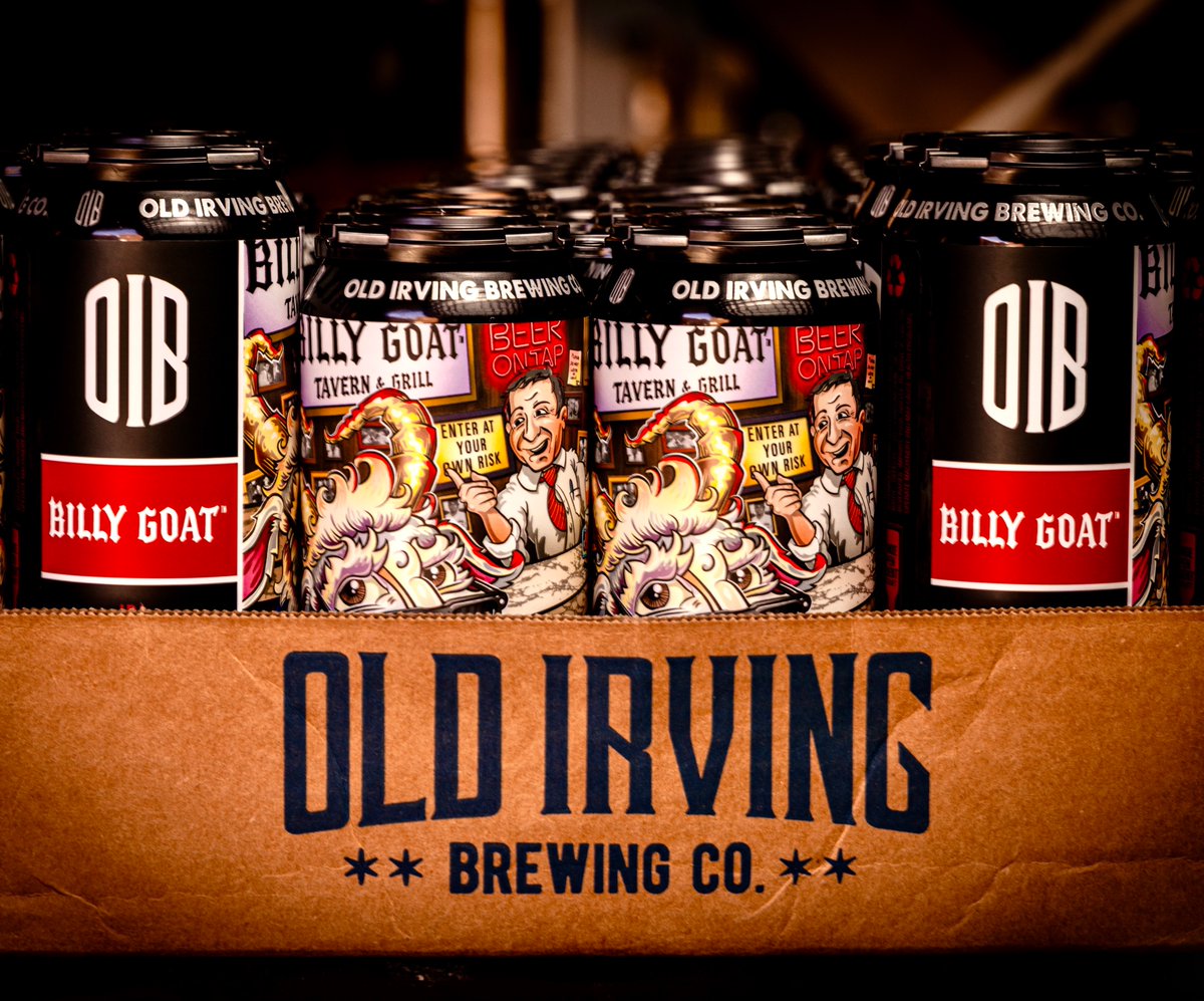OldIrvingBeer's tweet photo. Four months in the books. OIB x Billy Goat Tavern - two beers, one Chicago institution. Pouring strong at all Billy Goat locations &amp; our pub + out on shelves 🐐🍻 https://t.co/bCTnM974FR