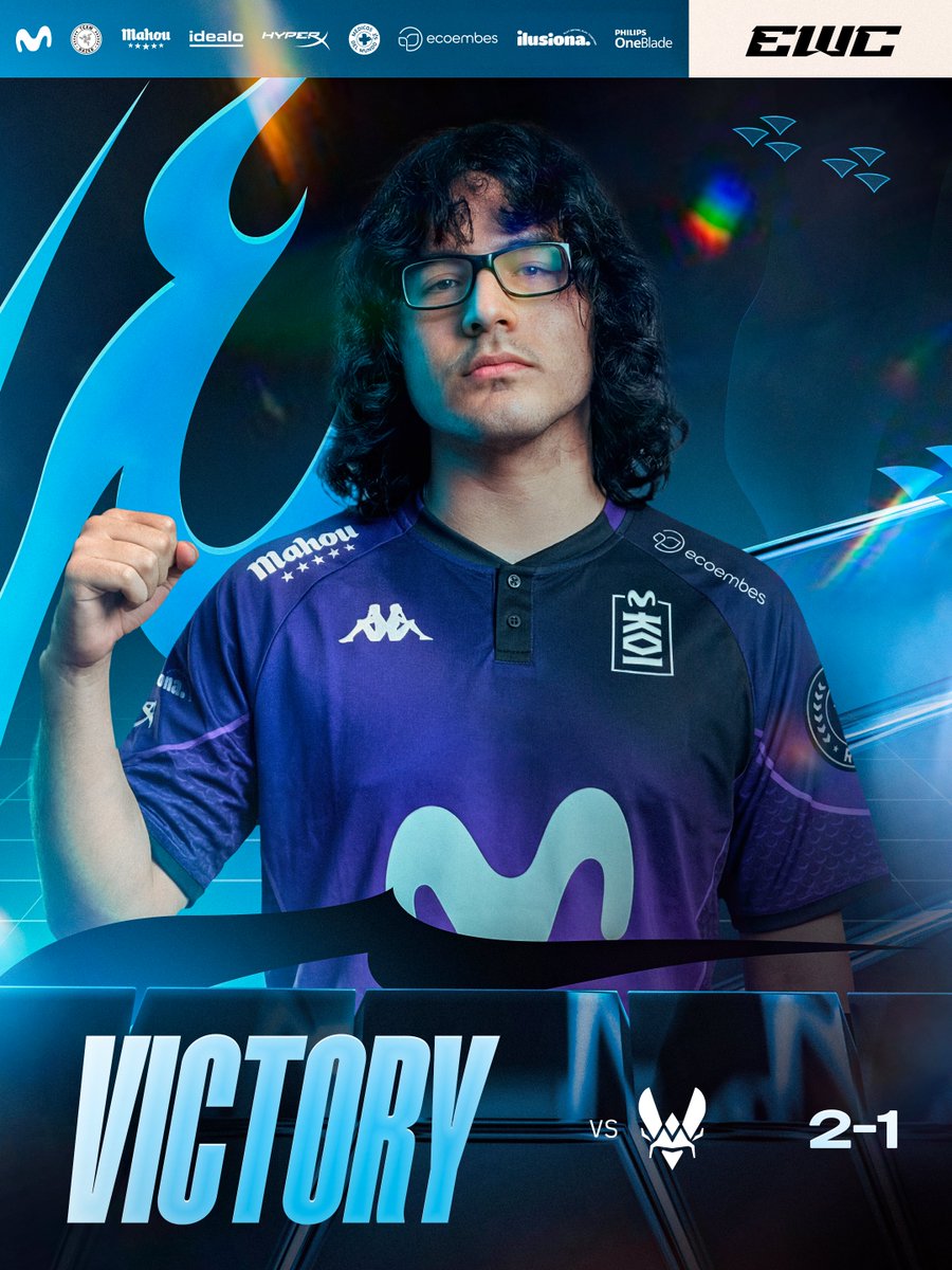 MovistarKOI's tweet photo. CONSEGUIMOS NUESTRA PRIMERA VICTORIA EN LA EWC.

NOS LLEVAMOS LA SERIE HASTA LA ÚLTIMA PELEA Y CONSEGUIMOS ELIMINAR A VITALITY.

#MKOIWIN #goMKOI https://t.co/qQ5wIIo4tp