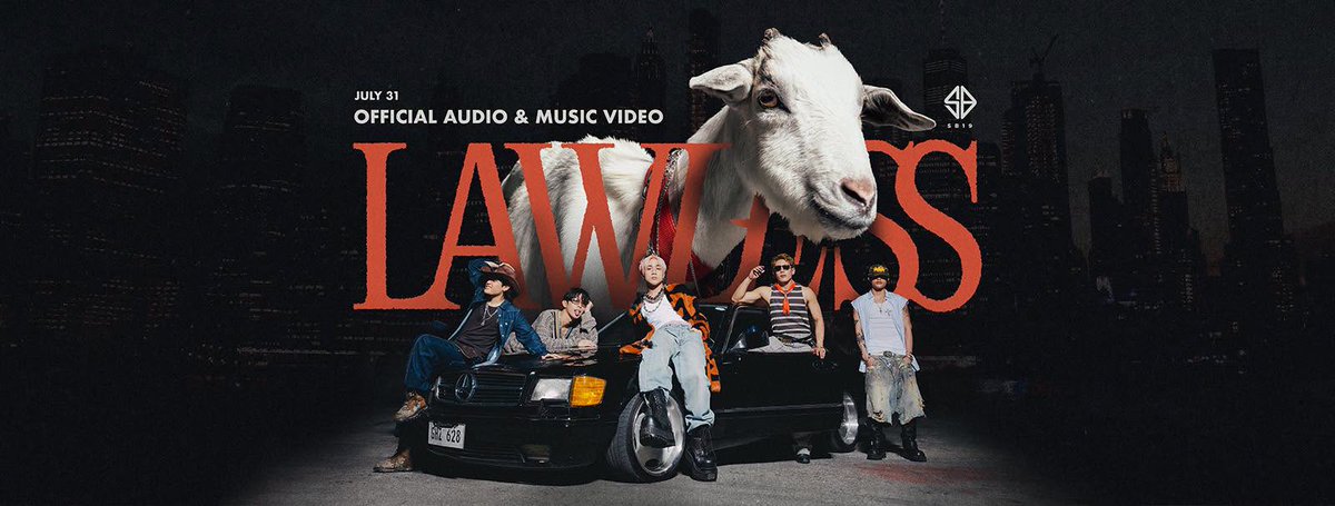intoy__'s tweet photo. The car = momentum and forward motion. The goat (Greatest Of All Time) = arriving as the best in the game. The balikbayan box = they're exporting themselves, unapologetically Filipino, straight to a global audience.

Put together: I think Lawless is about SB19 refusing to be contained by industry gatekeeping, geography, or anyone's expectations of what a Filipino group can achieve. The energy is less "dreaming big" and more "we're here and we came to compete."

SB19 LAWLESS IS COMING
@SB19Official
#SB19 #SB19isLawless