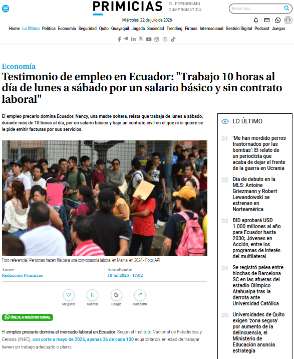 UIDE's tweet photo. 💼 #UIDEtoday | Omar Vaca, docente de Business School, explicó en @Primicias las diferencias entre un contrato laboral y uno civil, y advirtió que, si existe relación de dependencia, el empleador debe garantizar los derechos laborales.

https://t.co/5NNmfrFYbS https://t.co/QmCvDSOEYN