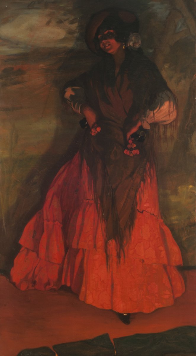 BellasArtesAR's tweet photo. #LaObraDelDía➜En “Gitanilla” de Ignacio Zuloaga, se evidencia la fascinación del pintor, especialista en retratos, por los tópicos castellanos, vinculada también a la reivindicación de sus parajes.
Vení a verla en “Itinerarios artísticos entre la Argentina y España (1880-1930)”. https://t.co/jX6PJonhnG