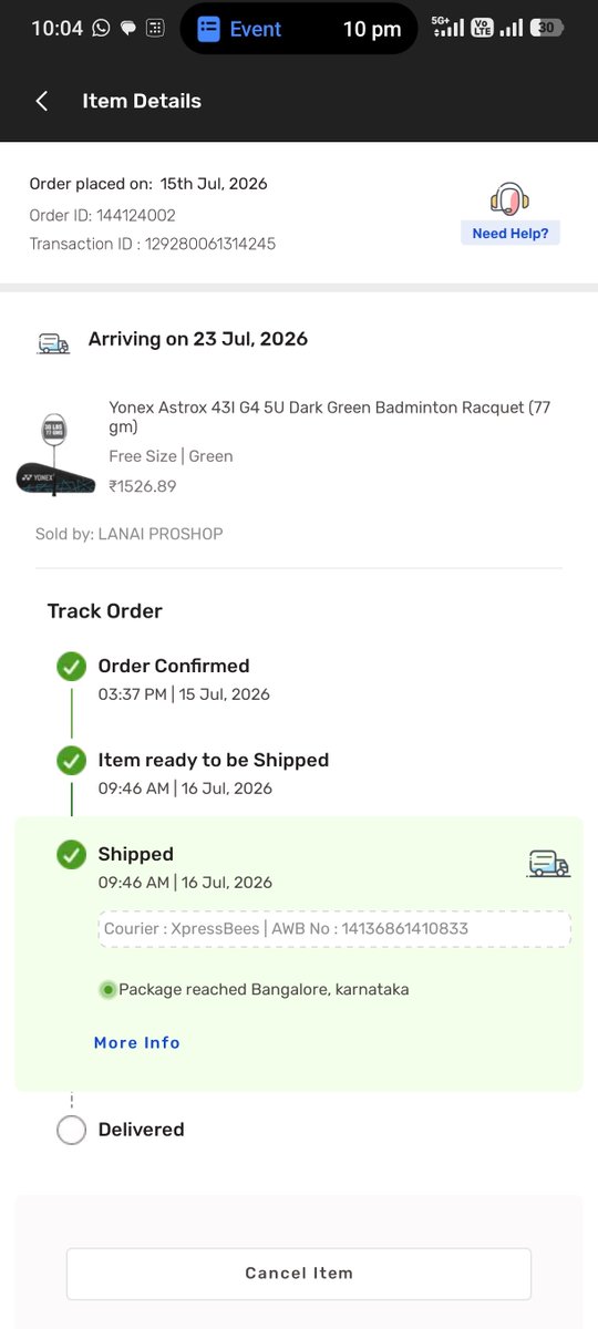 Dharma359's tweet photo. @TataCLiQCare This is not the kind of delivery we are expecting from you.
We order(no.144124002) item on 15th July and was expected to delivery on 17th but everyday it is keep on increasing to 18th,19th,20th and now to 23rd, if you are not meeting the delivery why to commit?? https://t.co/bnR8pBoANI