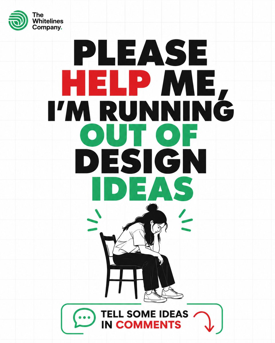 whitelines30's tweet photo. Designer SOS. 🚨

I'm officially out of ideas. 😭

Drop your wildest post ideas below. 👇💚 https://t.co/0UseSp7AwQ