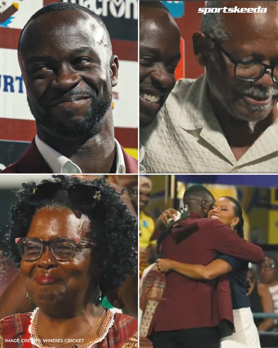 Sportskeeda's tweet photo. A moment fit for a legend. ❤️🥹

Kemar Roach was honoured by Cricket West Indies after becoming only the second West Indian fast bowler to reach 300 Test wickets. A true icon of the modern era. 👏

#KemarRoach #WestIndies #Sportskeeda https://t.co/ztygAgRszV