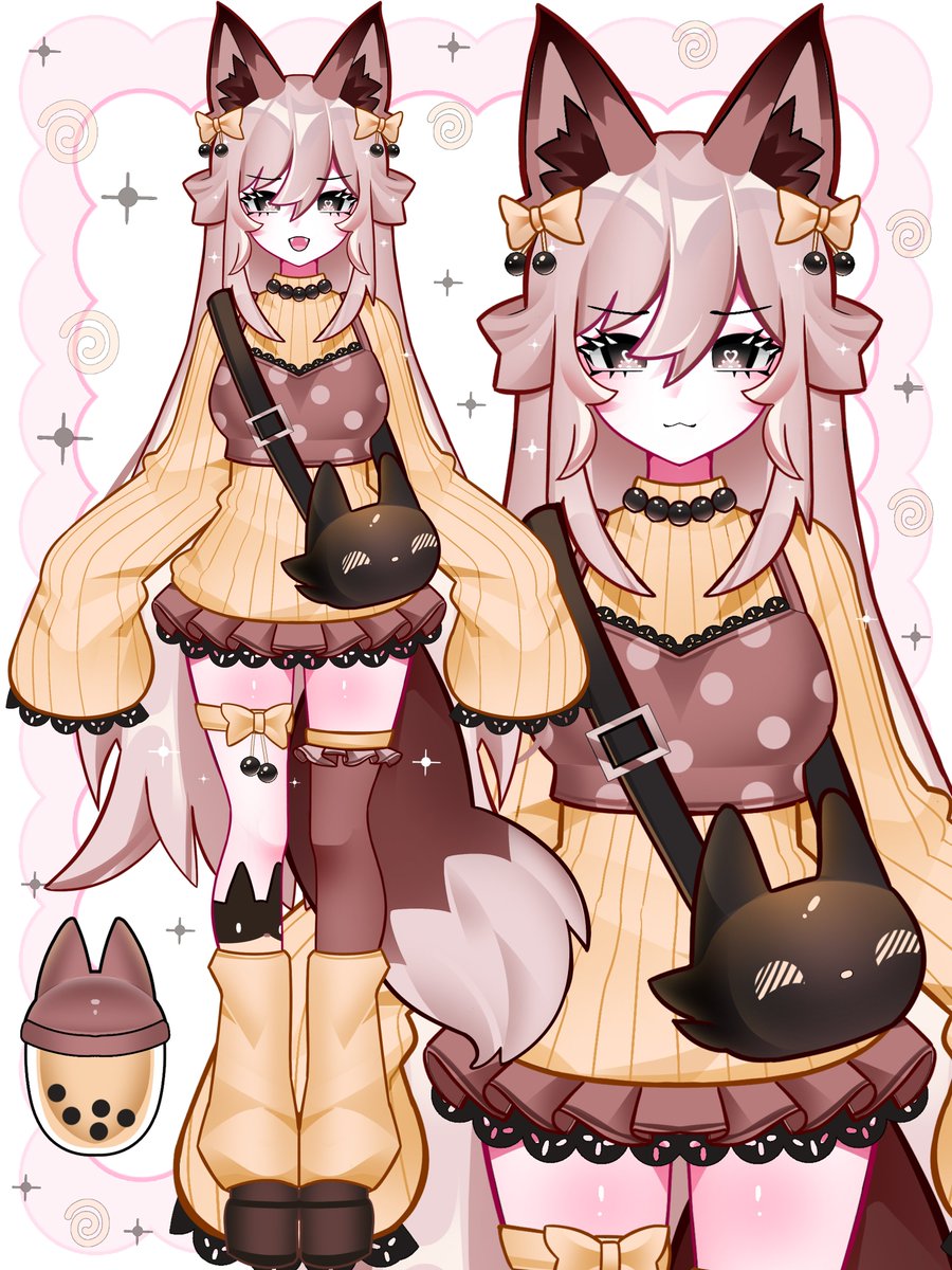 rinbushhh's tweet photo. $100 each + commercial use! The lowest it can be! ^^ 
♡ Boba Tea Fox
♡ Star Catcher
♡ Crow Girl
#adopt https://t.co/v0J4T7AmIq
