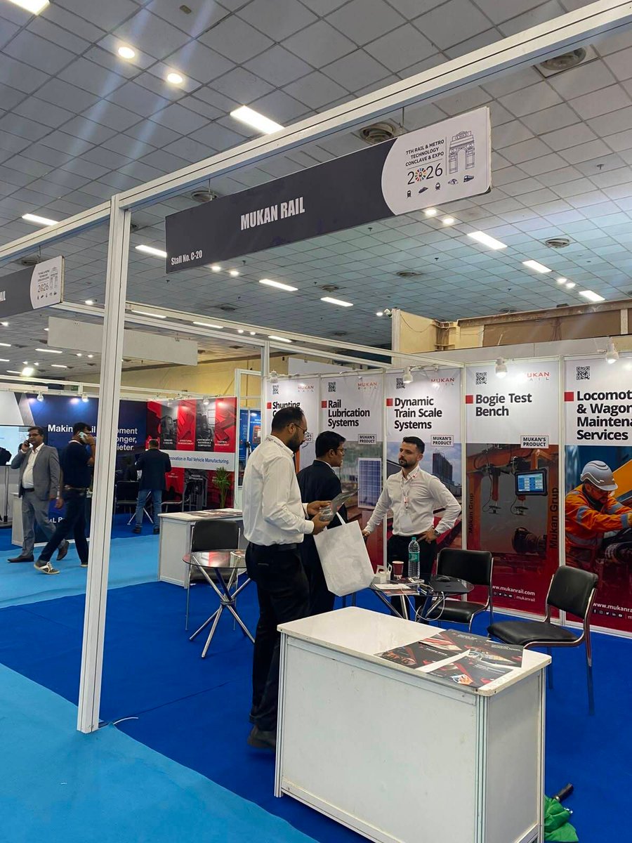 mukanrail's tweet photo. 7th Rail &amp; Metro Technology Conclave &amp; Expo 2026'nın ilk gününde, Yeni Delhi'de sektör profesyonelleriyle bir araya gelmenin mutluluğunu yaşıyoruz.

We are excited to be part of the 7th Rail &amp; Metro Technology Conclave &amp; Expo 2026 in New Delhi. https://t.co/9x0CgCEUkk