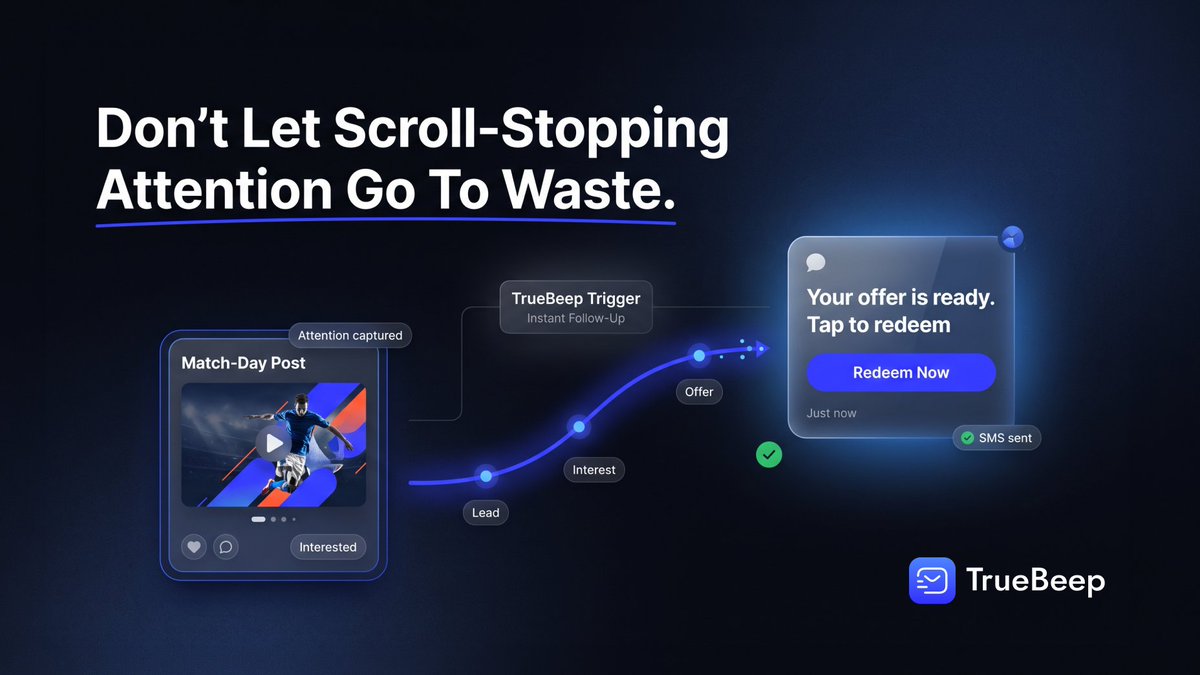 getTrueBeep's tweet photo. Posts create attention.
SMS creates action.

#TrueBeep #Marketing https://t.co/szjdc7uS8s