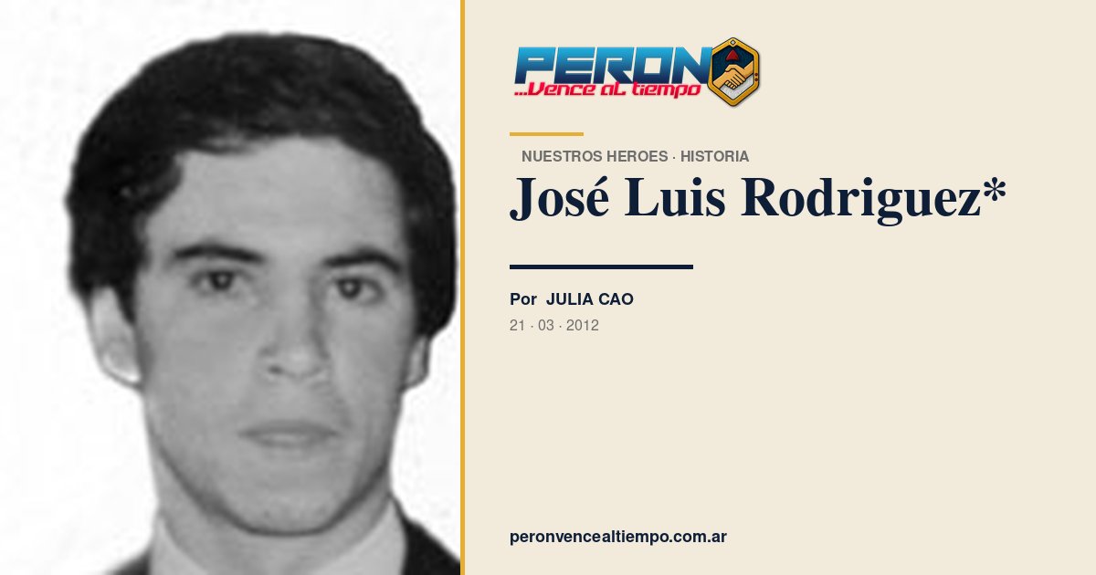 peronvence's tweet photo. 📜 José Luis Rodriguez*

"En el seno del hogar de Luis Alberto Silva Rodríguez y María Esther Martínez, nació José Luis Rod…"

✍️ Julia Cao  👉 https://t.co/9XaHokA1z8

#peronismo #peronvencealtiempo #nuestros... https://t.co/JFLbC6KuLp