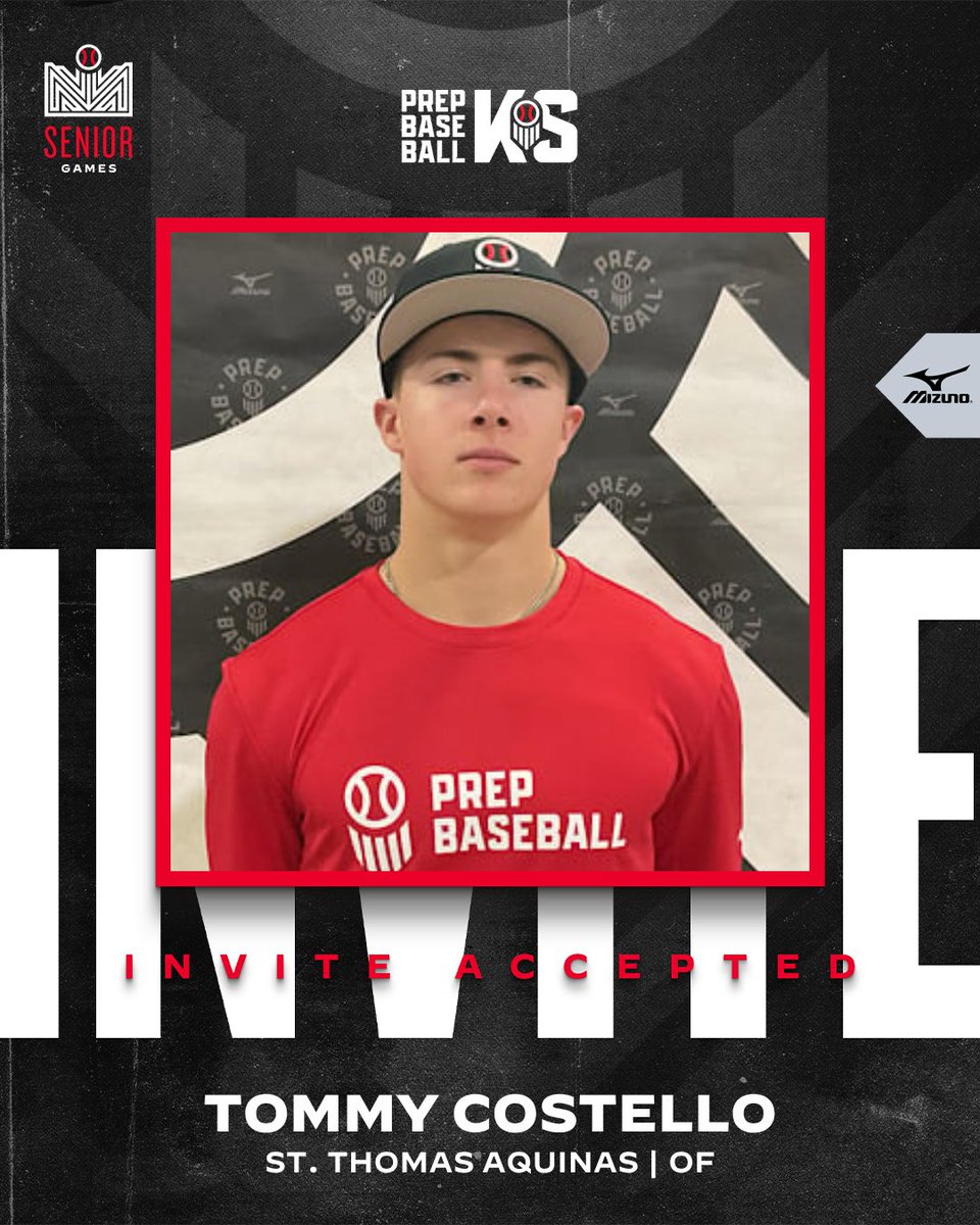 PrepBaseballKS's tweet photo. 𝐋𝐎𝐂𝐊𝐄𝐃 𝐈𝐍 🔐

OF Tommy Costello (St. Thomas Aquinas) is set to represent Team Kansas at the 2026 @prepbaseball Central Super Senior Games!

👤 https://t.co/sQIHAn4Jvc // @tcostello06 https://t.co/djts9kTVdw