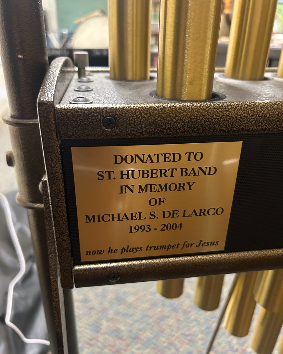 SJS_Bulldogs's tweet photo. We are so grateful to St. Hubert School for their generous donation of a beautiful set of chime bells/tubular bells! 

These instruments will now become part of the St. James Band program, creating new opportunities for our students to learn, grow, and make music together. 🎶 💙 https://t.co/q5yxZj7yep