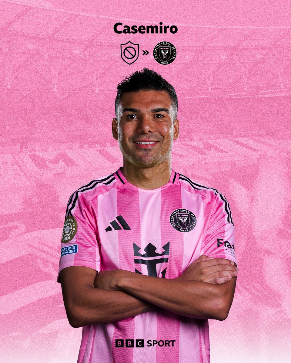 BBCMOTD's tweet photo. Casemiro has a new club! 📝

The former Man Utd player joins Lionel Messi at David Beckham's Inter Miami  😮‍💨 https://t.co/0wJMqHG2vn