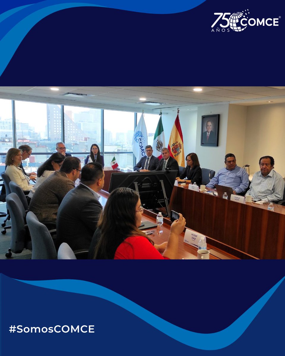 ComceOficial's tweet photo. 🇲🇽🇪🇸 Recibimos la visita de una delegación del Ayuntamiento de Sevilla (@ayto_sevilla), encabezada por autoridades municipales y representantes de Sevilla Open for Business (@sevillaofb), quienes presentaron las ventajas competitivas de la ciudad. https://t.co/HIVrJTKMaI