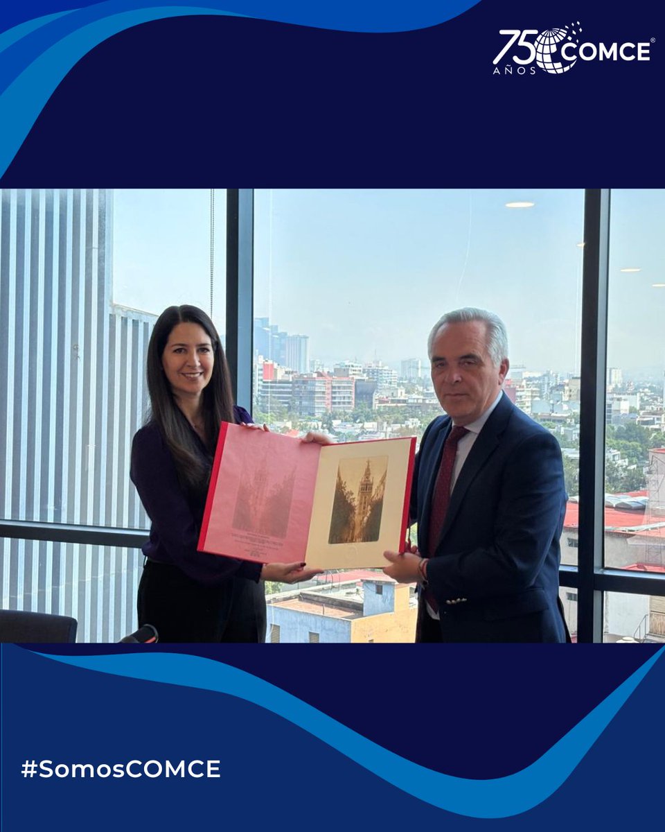 ComceOficial's tweet photo. 🇲🇽🇪🇸 Recibimos la visita de una delegación del Ayuntamiento de Sevilla (@ayto_sevilla), encabezada por autoridades municipales y representantes de Sevilla Open for Business (@sevillaofb), quienes presentaron las ventajas competitivas de la ciudad. https://t.co/HIVrJTKMaI