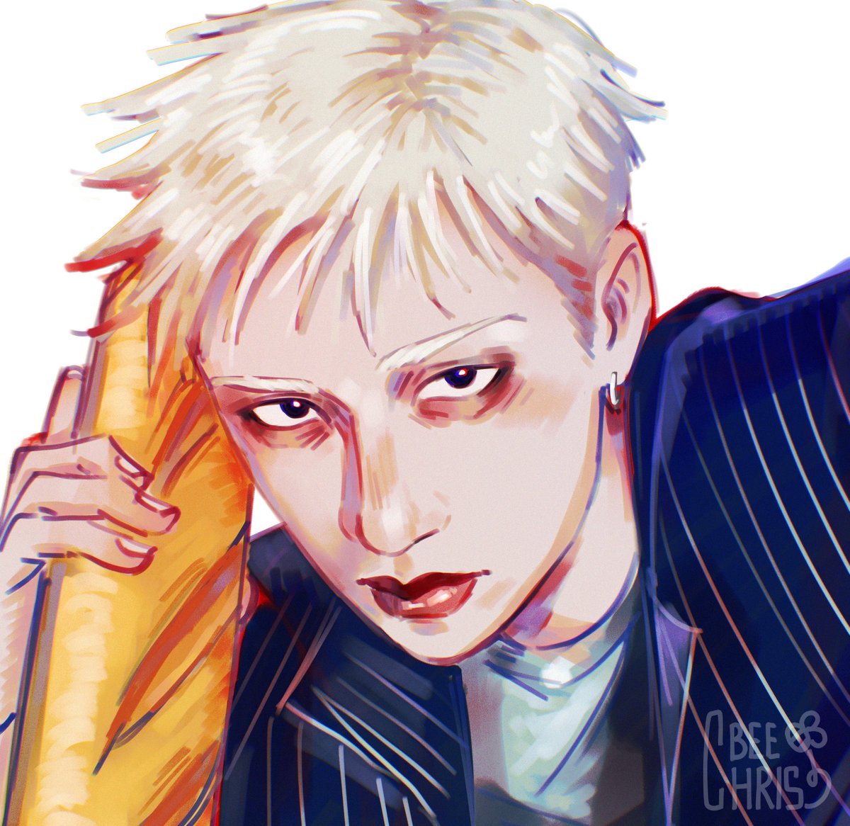 BeeChrisArt's tweet photo. hello everyone! it's like the first time I decided to show art here. maybe you've even seen me in tiktok, that would be cool. i'll try to post art here too

#bangchan #StrayKids https://t.co/yfXREzaUqS