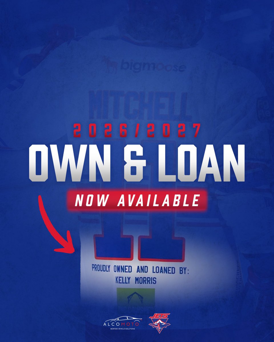 jethockey's tweet photo. 🚨 OWN &amp; LOAN NOW AVAILABLE 🚨

The wait is over! Our 2026/27 Own &amp; Loan jerseys are now available!👇

https://t.co/1UcM2y6WWI https://t.co/gm6EW40Xzk
