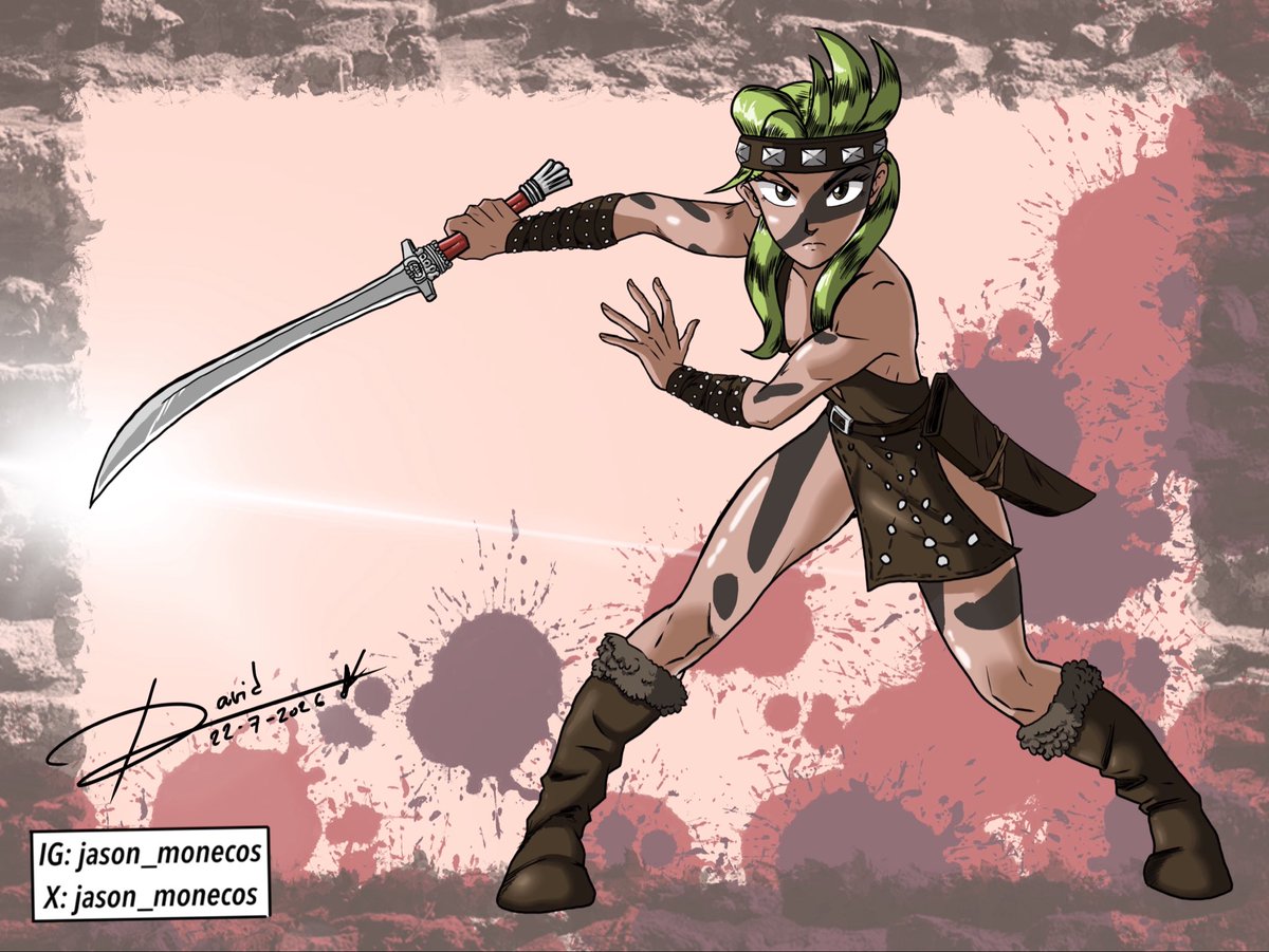 jason_monecos's tweet photo. Vuelvo a hacer a mi OC víctima de un #cosplay . Esta vez #Valeria , la #pirata de #conan el #barbaro. 😬
#drawing #barbarian #sword #anime #doodles https://t.co/pMi2UNARRK