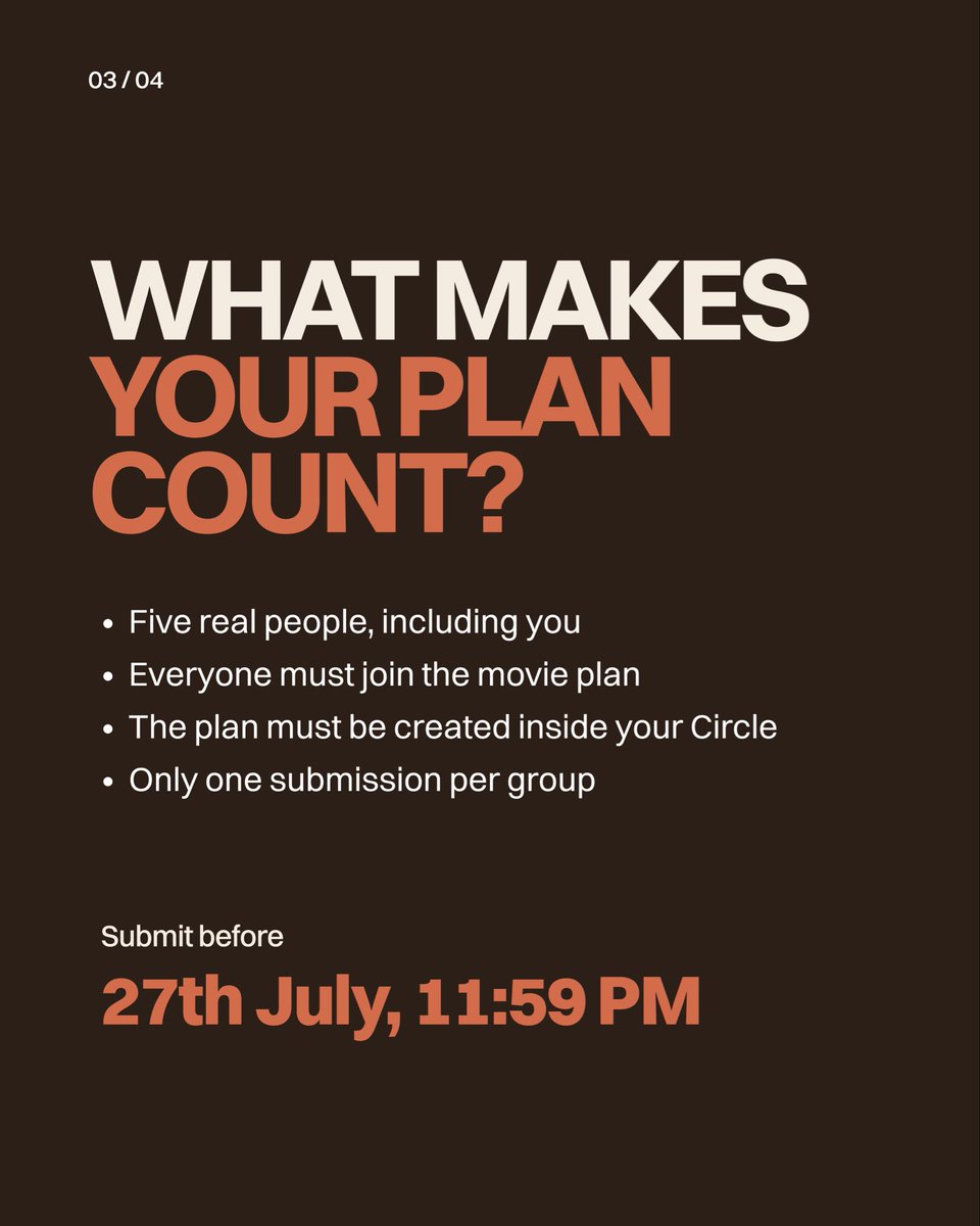planwithseto's tweet photo. If you want to win free movie tickets with 4 of your friends, get in here jooorrr 😏😏

👉🏾 Register on Seto 
👉🏾 Create a plan with at least 4 of your friends in your circle
👉🏾 Submit your plan through the entry link via link in bio

PS….you get a bonus point when you follow  us https://t.co/yWbKKurxw6
