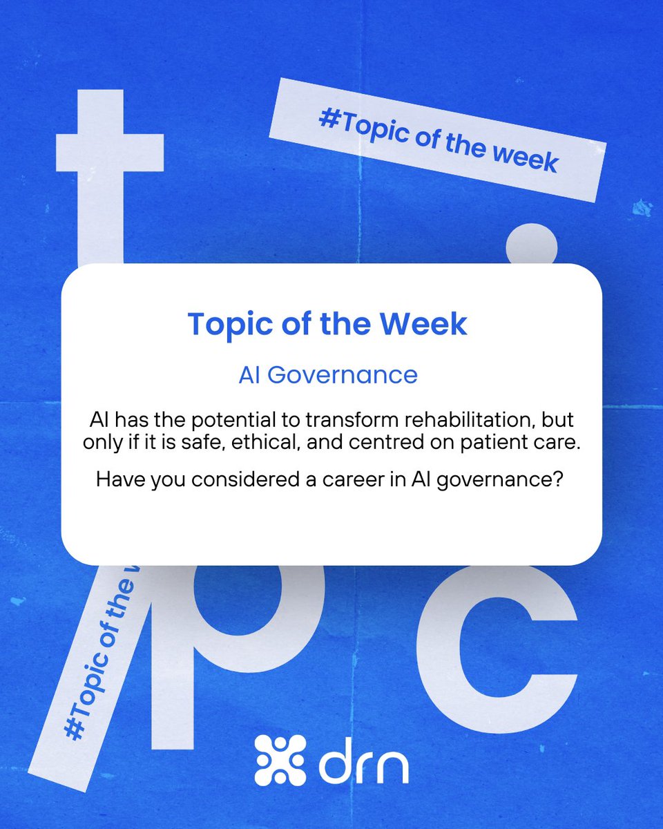 digitalrehabnet's tweet photo. 📌 Topic of the Week: 
AI GOVERNANCE:
Here are 3 free courses to help you get started:
1. AI Governance- https://t.co/cH45by0ISJ
2. AI Governance Foundations: Risk,  &amp; Security - https://t.co/SS1eUVCY8F
3. Build  career in AI Governance - https://t.co/XPELIhFuLF
#DigitalRehabNet https://t.co/vpzhmufO30