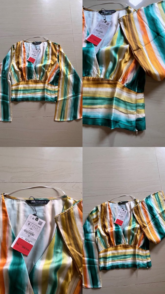 luluanisp's tweet photo. NEW Blouse ZARA – 145.000

Size S  belum pernah kepake sama sekali, lucu bgt buat ootd ada detail resleting di samping kiri. P: 45 LD: 151 https://t.co/TbO3UpX423