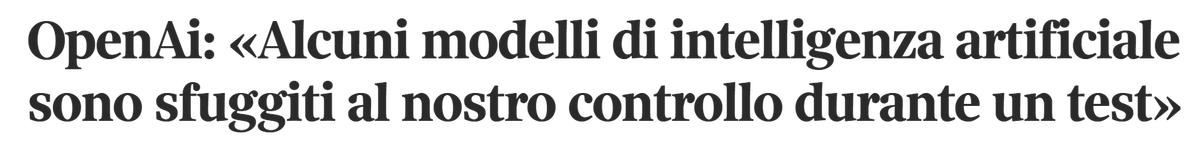 yccade's tweet photo. Due articoli a caso
Da una parte la AI che sta per sfuggirgi di mano
Dall'altra la futura classe dirigente che dovrà regolamentarla
Abbiamo gia perso
Io da oggi mi rivolgerò al Sig Chatgpt e al Dr Claude con molta gentilezza
Sperando che quando ci schiavizzeranno se lo ricordino https://t.co/a2CbaN3Qs6