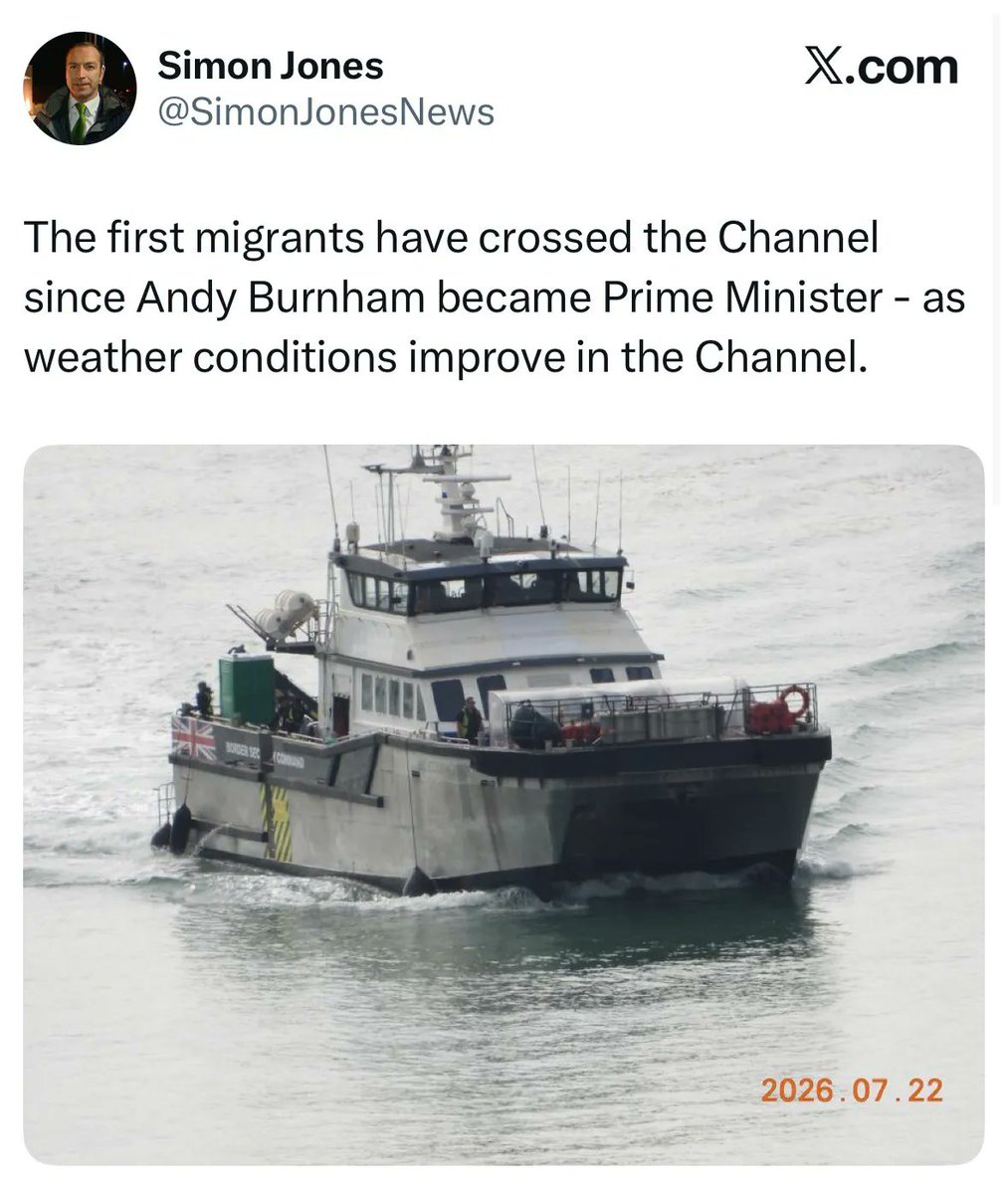 GerryHassan's tweet photo. Hardly #BBC public service broadcasting at its finest. As a BBC reporter tries to compete with GB News. You would never know from this coverage that small boat crossings are dramatically down across the English Channel in the  past year. https://t.co/XSqGCQgpcX