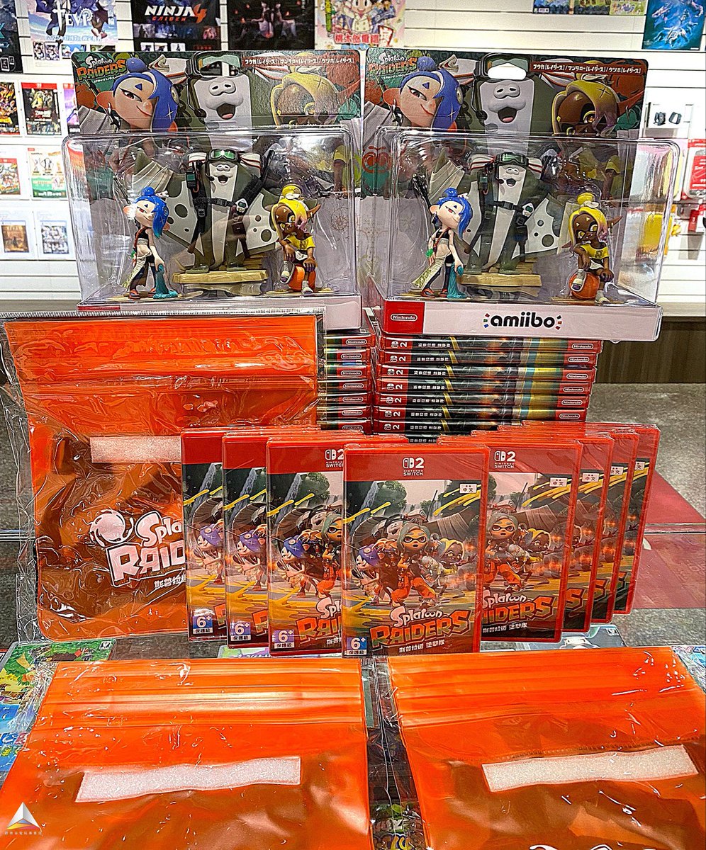 TVgamestore's tweet photo. 📣新片到貨『斯普拉遁 塗擊隊』📣

NS2 斯普拉遁 塗擊隊(中文版)
NS2 Joy-Con 2 控制器組(藍/黃)
Amiibo 魚漿幫(塗擊隊)

🎮歡樂谷電玩專賣店🎮
地址：新北市林口區文化二路一段372號-2
電話：02-2609-9792
歡迎加Line=> @tvgamestore https://t.co/OP24NvF1Nn